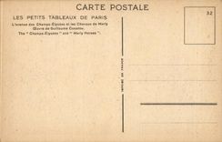 Paris CPA das vom Champs Elysees und von den Pferden von mergeligem Coustou auftrat