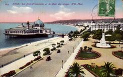CPA Nice the pier walk and the bay of the angels
