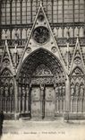 Paris CPA Notre DAme Porte laterale