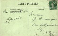 Paris CPA Notre DAme Porte laterale