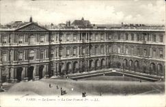 Paris CPA Le Louvre La cour Francois 1er