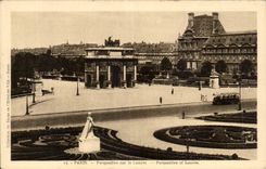 Paris CPA Perspective sur le Louvre 