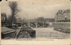 Paris CPA Le petit bras en amont du pont neuf