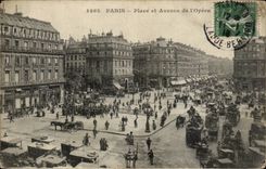 Paris CPA Place et avenue de l'opera
