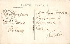 Paris CPA Arc de Triomphe and falls it from the unknown soldier