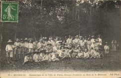 Hendaye CPA Santorium of the town of Paris Groups children with the wood of division TOP