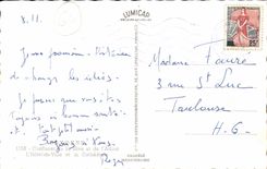 Bayonne MODERN CARD Confluent D ela Nive and of the adour the town hall and the cathedral