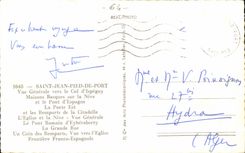 Saint Jean Foot of Port MODERN CARD View on the collar of Ispeguy Basque Houses