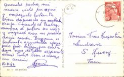 MODERN CARD Souvenir of Bayonne