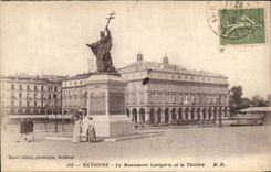 CPA Bayonne the Lavigerie monument and the theater