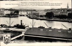 Bayonne CPA Junction of Nive and the adour