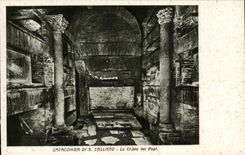 CPA Italien Italien Catacoomba di Callisto das cripta Del Papi