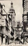 CPA Rouen Street of the large clock