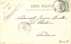 Paris CPA the Seine and the Tower Eiffel barge