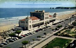 Hendaye MODERN CARD free Spanish Border the casino and 2 twins