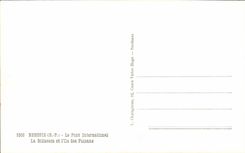 Behobie CPA the international bridge Bidassoa and the island with pheasants