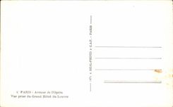 Paris CPA Which occurred of the opera Seen from of the large hotel of the Louvre