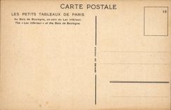 Paris CPA Au bois de Boulogne Un coin du lac interieur