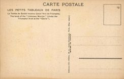 Paris CPA fallt vom unbekannten Soldaten darunter Arc de Triomphe