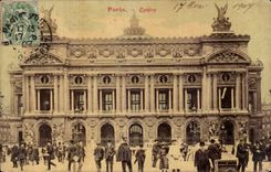 Paris CPA opera ( carte toilee )