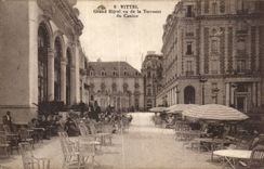 Vittel CPA Large hotel seen of the terrace of the casino