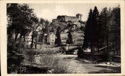 CPA Lourdes the strong castle and the gAve