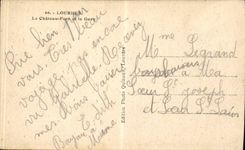 CPA Lourdes the strong castle and the gAve