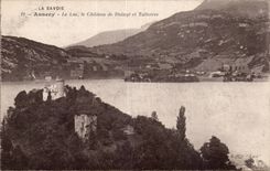 CPA Annecy the lake the castle of Duingt and Talloires