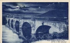 Hendaye CPA Free Spanish bridge with far the Jaizquivel mount