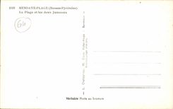 Hendaye CPA the beach and two twins