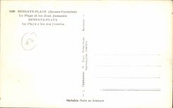 Hendaye CPA the beach and two twins