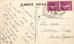 Bayonne CPA Street of the New port and the arrows of the cathedral