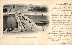 CPA Paris Brucke und Ort der Harmonie