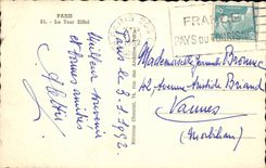 CPA Paris Eiffel Tower Tower