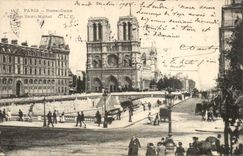 CPA Paris Notre Dame et quai Saint Michel