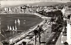 Cannes CPSM the beach of the small cross and Suquet