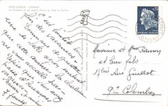 CPSM Cannes the croistte and its gardens flowered at the bottom Carlton