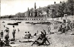 CPSM Menton the beach