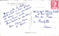 CPSM Menton Seen from of Garavan