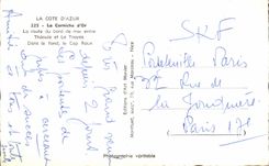 CPA Gesims der Goldstrasse der Kuste zwischen Theoule und Trayas Kap Russet-red