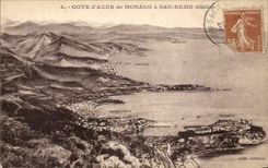 CPA Coteazurblau von Monaco hat San Remo Menton