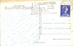 CPA Chartres edges of the Eure and the cathedral