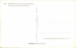 CPA Hendaye the beach and two twins