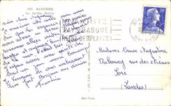 CPA Bayonne the public garden