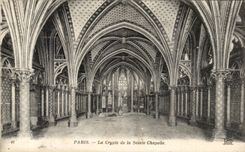 Paris CPA La crypte de la Sainte Chapelle
