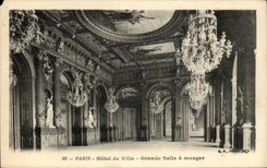 Paris CPA Hotel de ville Grande salle a manger