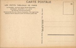 Paris CPA the Pantheon Old Church Sainte Genevieve