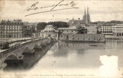 Bayonne CPA the bridge Saint Spirit the door of France and the cathedral