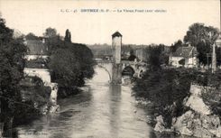 CPA Orthez the old bridge