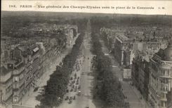 Ansicht Paris-CPA des Elysees stellt in Richtung zum Ort der Harmonie auf